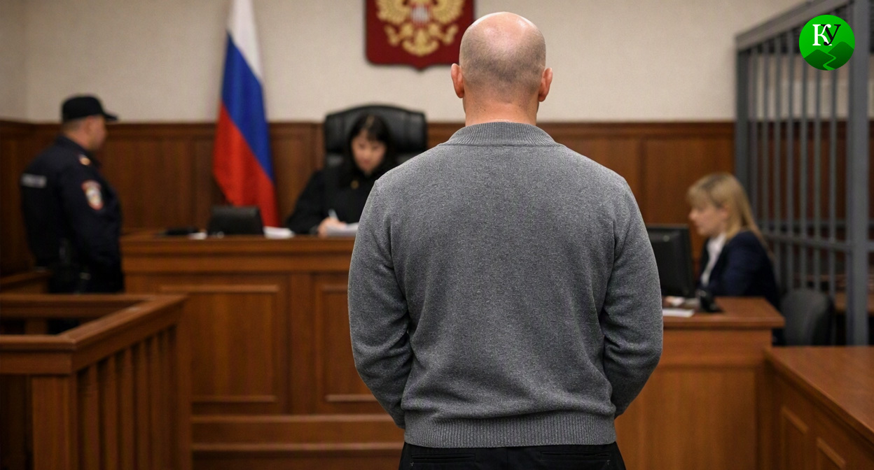 Мужчина в суде. Иллюстрация создана «Кавказским узлом» с помощью ИИ в программе Copilot