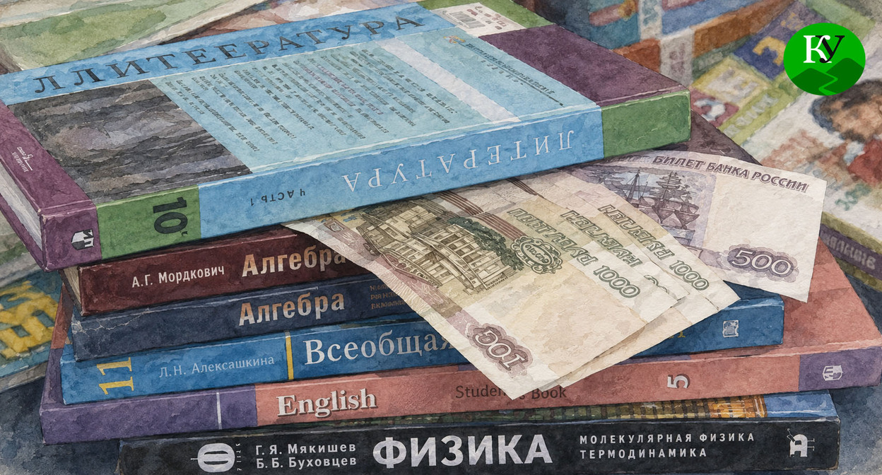 Учебники. Иллюстрация создана "Кавказским узлом" при помощи ИИ в программе Copilot