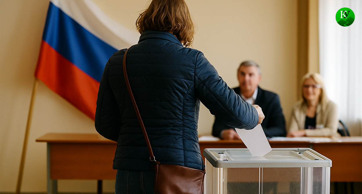 Голосование на избирательном участке. Иллюстрация создана "Кавказским узлом" с помощью ИИ в программе Copilot Голосование на избирательном участке. Иллюстрация создана "Кавказским узлом" с помощью ИИ в программе Copilot